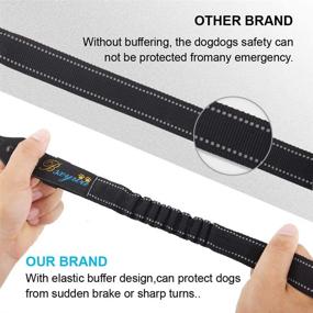 img 2 attached to Upgraded Multi-Functional Adjustable Dog Seat Belt Double Buckle – Heavy Duty & 🐾 Elastic Reflective Pet Car Safety Belt Harness with Lockable Swivel Carabiner for Dogs and Cats