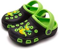 mictchz toddler little kids clogs: slip-on unisex garden clogs, non-slip lightweight slide sandals for summer, pool, shower, beach slippers logo