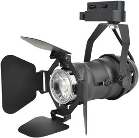 img 4 attached to 🔦 J.LUMI TRK9601 LED Track Light Head - Vintage Industrial Design, Line Voltage Track Head for Artwork - Includes 5W LED GU10 Bulb, Non-Dimmable - Black