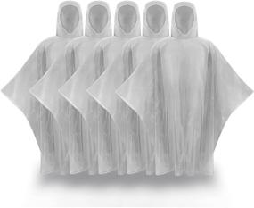 img 4 attached to Disposable Ponchos Adults Transparent Waterproof Transparent