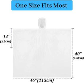 img 3 attached to Disposable Ponchos Adults Transparent Waterproof Transparent