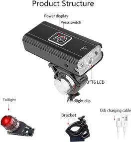 img 2 attached to 🚲 USB Rechargeable Bike Lights Front and Back - 6 Light Modes, Bike Headlight Accessories for All Bicycles and Mountain Bikes