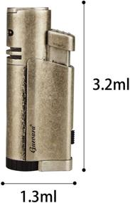 img 1 attached to 🔥 Torch Lighters Double Jet Butane Torch Cigar Lighters with Punch Windproof - Gold (No Gas Included)