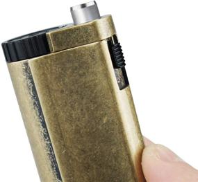 img 2 attached to 🔥 Torch Lighters Double Jet Butane Torch Cigar Lighters with Punch Windproof - Gold (No Gas Included)