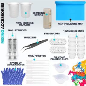 img 2 attached to 🌟 Complete Epoxy Glitter Tumblers Kit - Heat Tool, Bubble Buster, Silicone Cups, Resin Mixing Cups, Brushes