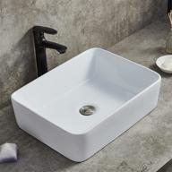 🚽 ufaucet 19"x15" modern porcelain above counter white ceramic bathroom vessel sink logo