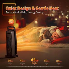 img 2 attached to Air Choice 3s Fast-heating 1500W/1000W Portable Quiet 60° Oscillating Electric Space Heater - Ideal for Indoor Use in Office, Bedroom, Large Room, or Living Room. Includes Remote Thermostat & 12H Timer