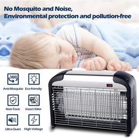 img 1 attached to Powerful Hodiax Bug Zapper: 20W Electronic Indoor Mosquito, Fly, Moth, Wasp Insect Killer for Home, Patio, Kitchen, Restaurant, Garden