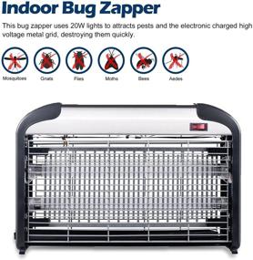 img 3 attached to Powerful Hodiax Bug Zapper: 20W Electronic Indoor Mosquito, Fly, Moth, Wasp Insect Killer for Home, Patio, Kitchen, Restaurant, Garden