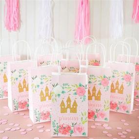 img 3 attached to 🏰 Прекрасные розовые подарочные пакеты для дня рождения в стиле замка принцессы (9 x 5.3 дюйма, 24 штуки) - идеальны для волшебных вечеринок!