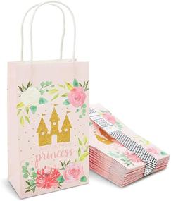 img 4 attached to 🏰 Прекрасные розовые подарочные пакеты для дня рождения в стиле замка принцессы (9 x 5.3 дюйма, 24 штуки) - идеальны для волшебных вечеринок!