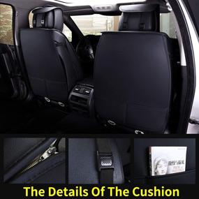 img 2 attached to 2-Pack Aierxuan Car Seat Covers Front Set – Waterproof Leather, Airbag Compatible Universal Fit for Most Vehicles – Black and White Automotive Vehicle Cushion Cover
