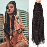 alileader box braids crochet волосы: 16 дюймов 1 см диаметр 3x синтетические волосы, 6 упаковок / лот - 22 пряди / упаковка (#2) логотип