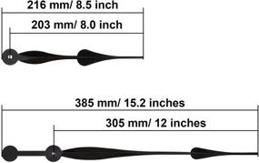 img 3 attached to 🕰️ Shappy 12 Inch Long Spade Hands: Ideal for Takane I Shaft High Torque Clock Movement, Perfect for Dials Up to 71 cm/28 Inches in Diameter