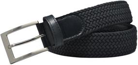 img 3 attached to Ground Mind Elastic Braided Stretch Men's Accessories for Belts