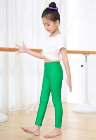 img 1 attached to 🌟 Shimmering Teen Girls Active Dance Leggings: Stylish Workout Tights for Kids Yoga & Exercise