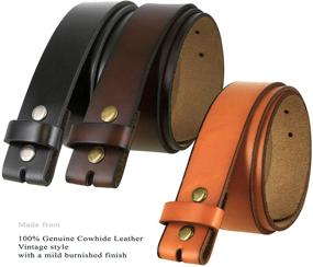 img 1 attached to BS121 Vintage Style Leather Strap: The Ultimate Men's Belt Accessory
