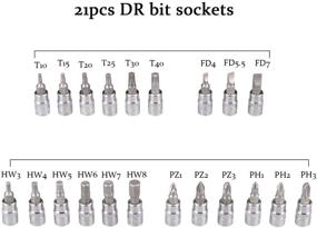 img 2 attached to 🔧 Реплайтз 46шт 1/4-дюймовый комплект бит головок и гаечного ключа с рукояткой: идеально для автомобильного ремонта с удлинителем и переносным чехлом.