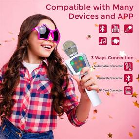 img 3 attached to 🎤 Fbamz Kids Karaoke Microphone Machines Toy: Perfect for Girls and Boys Ages 3-12!