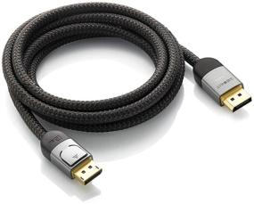 img 2 attached to 🔌 Zeskit Maya Certified DP 1.4 Cable, 4K 120Hz 8K 60Hz 1440p 144Hz 240Hz HDR 32.4Gpbs HBR3 (6.5ft, Braided Jacket) - High Performance DisplayPort Cable for Optimal 4K/8K Resolution, Gaming, and Video Playback.