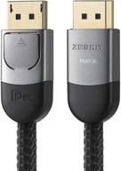 🔌 zeskit maya certified dp 1.4 cable, 4k 120hz 8k 60hz 1440p 144hz 240hz hdr 32.4gpbs hbr3 (6.5ft, braided jacket) - high performance displayport cable for optimal 4k/8k resolution, gaming, and video playback. logo