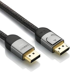 img 1 attached to 🔌 Zeskit Maya Certified DP 1.4 Cable, 4K 120Hz 8K 60Hz 1440p 144Hz 240Hz HDR 32.4Gpbs HBR3 (6.5ft, Braided Jacket) - High Performance DisplayPort Cable for Optimal 4K/8K Resolution, Gaming, and Video Playback.