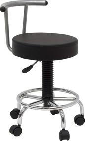 img 4 attached to 🪑 Modern and Stylish Studio Designs Futura Stool in Sleek Silver with Bold Black - 13181