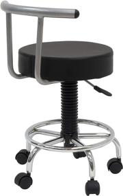 img 1 attached to 🪑 Modern and Stylish Studio Designs Futura Stool in Sleek Silver with Bold Black - 13181