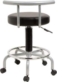 img 3 attached to 🪑 Modern and Stylish Studio Designs Futura Stool in Sleek Silver with Bold Black - 13181