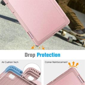 img 1 attached to 🌸 Fintie Slim Case for Samsung Galaxy Tab S6 Lite 10.4'' 2020 Model SM-P610/P615: Rose Gold, Built-in S Pen Holder, Auto Wake/Sleep, Smart Stand