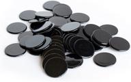 🎲 50-piece set of black plastic counters for board games: tokens, coins, markers, bingo chips, tiddly winks, checkers, and more! logo