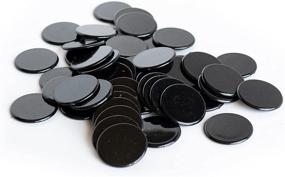 img 2 attached to 🎲 50-Piece Set of Black Plastic Counters for Board Games: Tokens, Coins, Markers, Bingo Chips, Tiddly Winks, Checkers, and More!