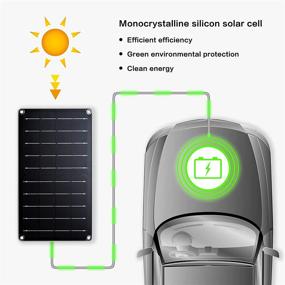 img 1 attached to 🔋 Topsolar 10W 12V Solar Panel Charger: Portable Battery Maintainer for Car, Boat, Motorcycle, Tractor