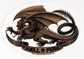 img 1 attached to Bones Brigade Brown Dragon Official 🐉 Reissue: Powell-Peralta Skateboard Sticker - Unleash the Legend!