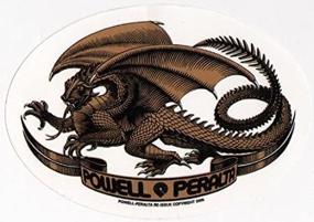 img 3 attached to Bones Brigade Brown Dragon Official 🐉 Reissue: Powell-Peralta Skateboard Sticker - Unleash the Legend!