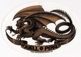 img 4 attached to Bones Brigade Brown Dragon Official 🐉 Reissue: Powell-Peralta Skateboard Sticker - Unleash the Legend!