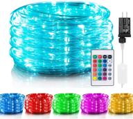 🌈 33 ft 100 led outdoor color changing rope lights with plug & remote control - twinkle lights for bedroom wedding patio garden christmas decor - 16 vibrant colors логотип