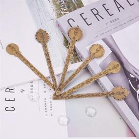 img 1 attached to 📏 SUNNYCLUE 12PCS Ruler Bookmark Pendant Tray Kit: DIY Alloy Bookmark Making with Clear Glass Cabochon - Antique Bronze