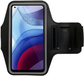 img 4 attached to 📱 Cbus Wireless Adjustable Running Sports Armband Case - Black, compatible with T-Mobile Revvl 5G, Revvl 4 Plus, and Revvl 4