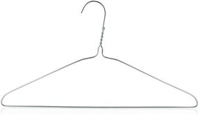 img 2 attached to 🧷 Premium 16-inch Silver Heavy Duty Metal Wire Hangers - 10 Gauge (20 Pack) Galvanized Steel by HANGERWORLD