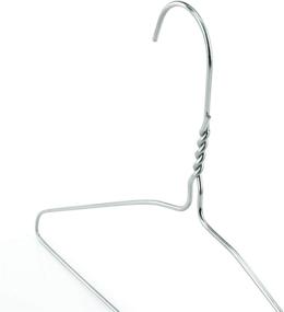 img 1 attached to 🧷 Premium 16-inch Silver Heavy Duty Metal Wire Hangers - 10 Gauge (20 Pack) Galvanized Steel by HANGERWORLD