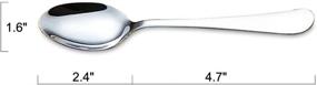 img 3 attached to Set of 6 Stainless Steel Dinner Spoons - 7.1 Inches, Silver