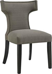 img 1 attached to Modway Curve Mid-Century Modern Granite Dining Chair Set, Upholstered Fabric with Nailhead Trim