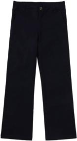 img 2 attached to Cotton Stretchy Twill Adjust Waist Pants for 👖 Girls' School Uniforms by Bienzoe - Comfortable and Practical