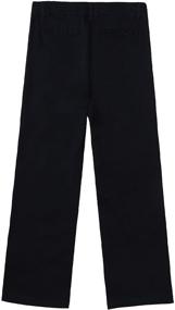 img 1 attached to Cotton Stretchy Twill Adjust Waist Pants for 👖 Girls' School Uniforms by Bienzoe - Comfortable and Practical