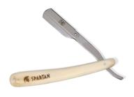 🔪 md barber spartan razor: exquisite bone handle in beige logo