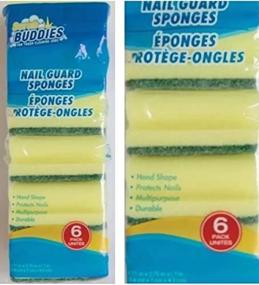 img 3 attached to 🧽 12 Long-lasting Nail Guard Sponge Scrubbers for Efficient Cleaning of Dishes, Sinks, & Counter Tops – Includes 2 Sponges