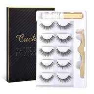 👁️ cuckoo 5 pairs 3d faux mink eyelashes pack with eyelash glue kit – natural false eyelashes for women, reusable soft makeup lashes for a natural look logo