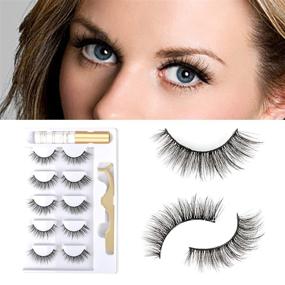 img 3 attached to 👁️ Cuckoo 5 Pairs 3D Faux Mink Eyelashes Pack with Eyelash Glue Kit – Natural False Eyelashes for Women, Reusable Soft Makeup Lashes for a Natural Look