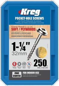 img 2 attached to 🔩 Kreg Zinc SML-C125-250 1-1/4" Coarse Thread Number 8 Coated Pocket Hole Screws (250 Count): Reliable and Durable Screws for Pocket Hole Joinery